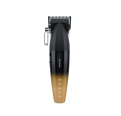 Green Lion Edge Pro Hair Clipper with 9100RPM Motor, Taper Lever, Ergonomic Design, 6 Guide Combs, Battery Indicator, 2500mAh Battery Capacity, Type-C Charging - Gold / Black