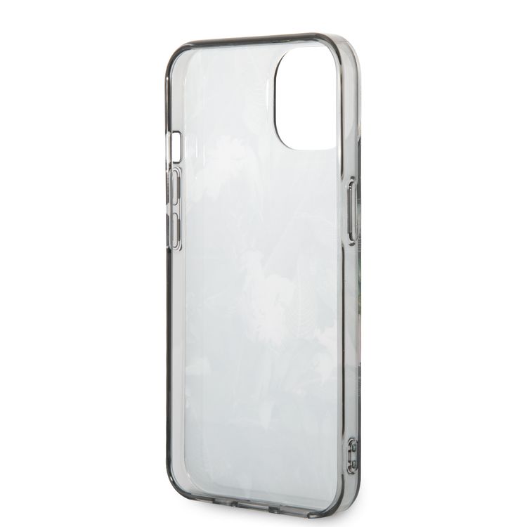Guess PC/TPU IML Case with Double Layer Electroplated Camera Outline & Jungle Design iPhone 14 Compatibility - Green