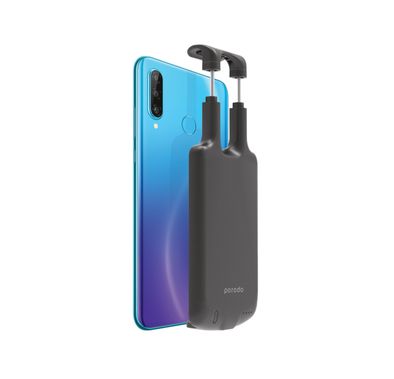 Porodo Universal Battery Case with 4000mAh Battery Capacity, Type-C Connector, Adjustable Clip, LED Indicator, Built-in Protective Mechanism, Ultra-Slim Design - Black