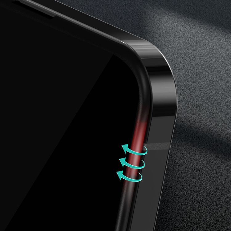 Devia Van Series Privacy Silicone Edge Twice-Tempered Glass Compatible for iPhone 13 Pro Max (6.7") Anti-Peeping Screen Guard, Easy Installation with Alignment Frame, Anti-Scratch