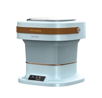 Green Lion Portable 6L Washing Machine, UK Plug, Compact & Portable, 36W Power, Drain Function, 3 Working Modes, One Touch Start - Blue