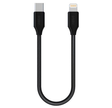 Green Lion Charging Cable 0.3meter, Braided Type-C Cable to Lightning Cable 2A, Fast Charging Cord, Ultra-Fast Sync Charge Cable, Over-Current Protection, Data Cable