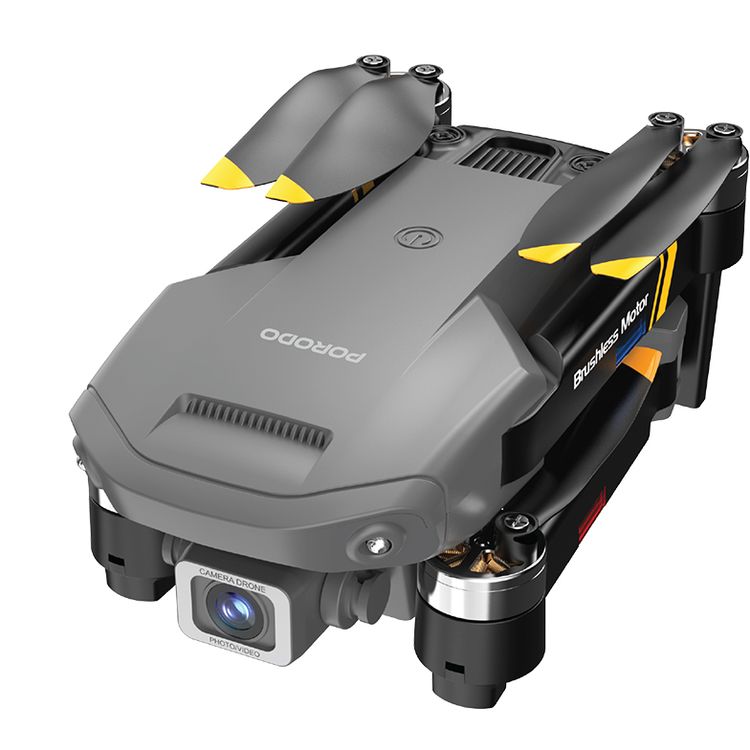 Porodo Aero View Drone with 120m Operational Distance, 360° Flip and Roll, Easy Takeoff & Landing, Up to 12 Minutes Flight Time, 10Km/h Max Speed, 120 Minutes Charging Time - Black 