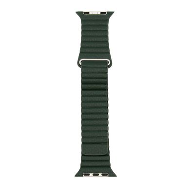 iGuard by Porodo Leather Watch Band, Fit & Comfortable Replacement Wrist Band, Adjustable Straps Compatible for Apple Watch 38/40mm - Green