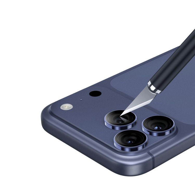 Green Lion Sapphire Camera Lens Protector for iPhone 17 Pro / 17 Pro Max, Full Coverage, PVD Technology, High Transparency, Military-Grade Glossy Shield - Blue Titanium