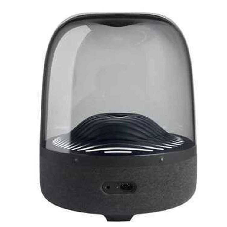 Harman Kardon Aura Studio 3 Wireless Bluetooth Stereo Speaker with Elegant Ripple Effect Lighting, Exceptional 360-Degree Sound, Iconic Anywhere - Black