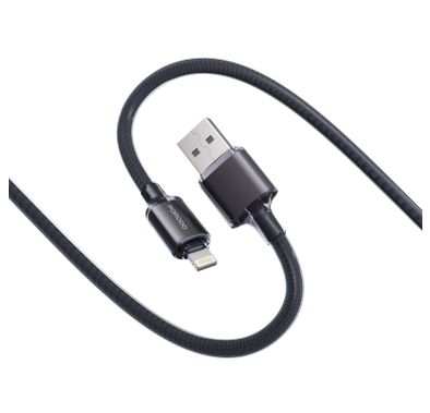 Porodo USB-A to Lightning Braided Cable with 12W Power De...