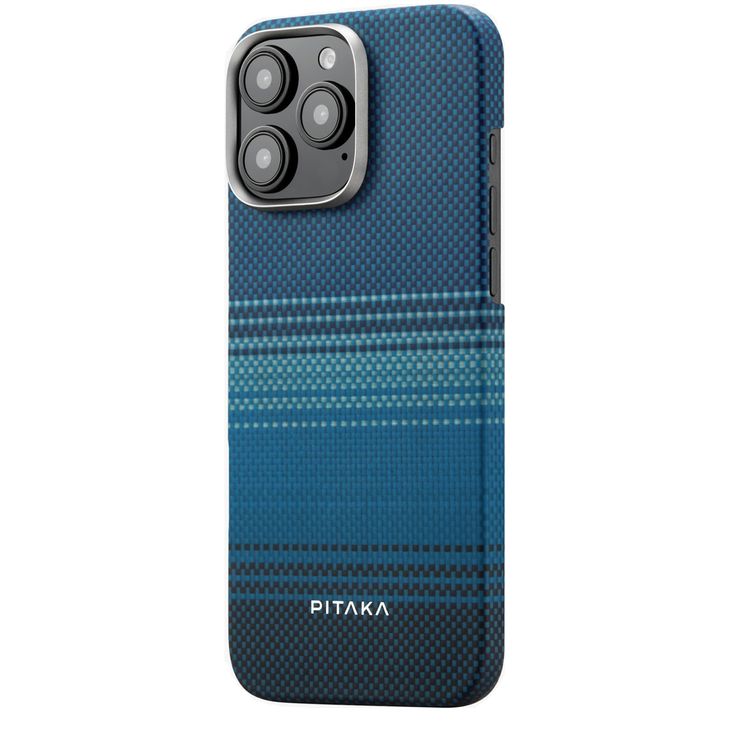 Pitaka Tactile Woven Ultra Slim Case for iPhone 16 Pro Max, Woven Touch, Compatible with MagSafe, Raised Camera Lip - Moonrise