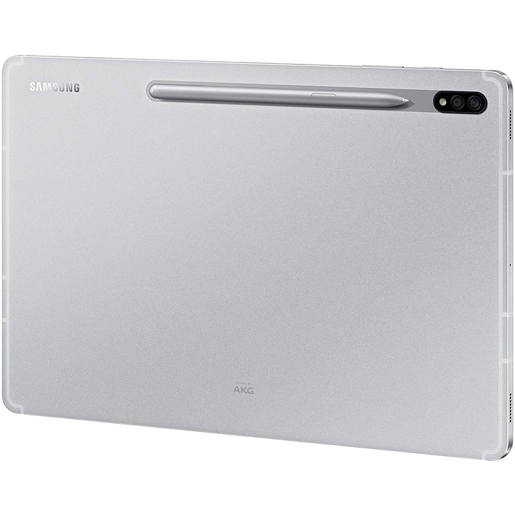 Samsung Galaxy Tab S7+ with S Pen SM-T970 12.4" inch Display 6GB RAM / 256GB ROM, 10090 mAh Long-Lasting Battery, Qualcomm Snapdragon 865 5G+ Processor 45W Fast Charging, 8MP Front & 13MP Rear Camera, Tablet with Fingerprint Sensor -  Silver