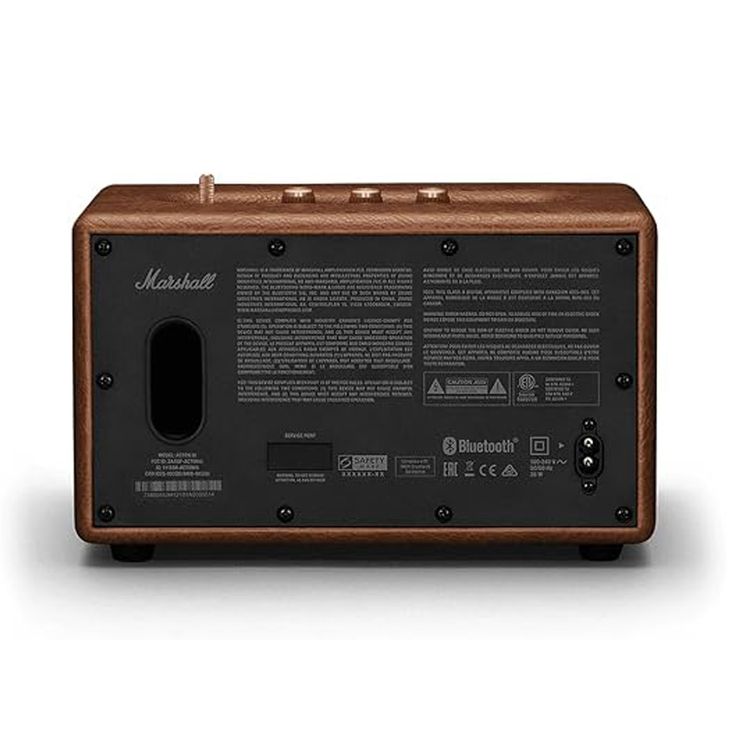 Marshall Acton III Wireless Bluetooth Stereo Speaker, 2 Hours Charging Time, 32 Hours Play Time, Fast Charge, Dust & Water Proof, USB-C Charging Port - Brown