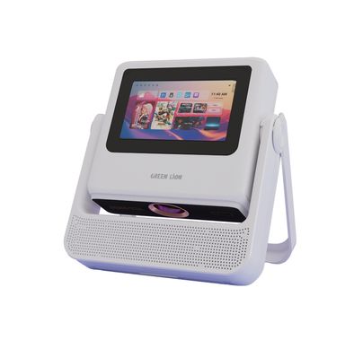 Green lion Orion 2 Smart Projector with Built-in Touch Screen, Auto Focus & Keystone Correction, 30" – 250" Projection Size, Android 12 Operating System200lm Brightness, 7" HD Display, 2.4G & 5G WiFi, Built-in 10W Stereo Speakers - White 