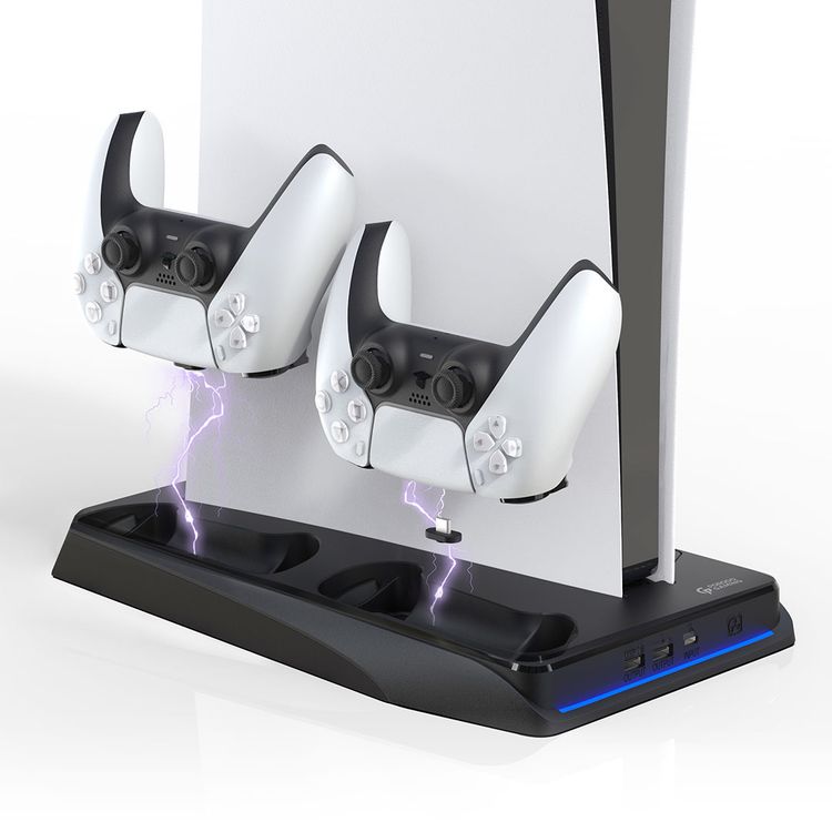 Porodo Gaming Multi-Function PS5 Cooling and Charging Hub - Black