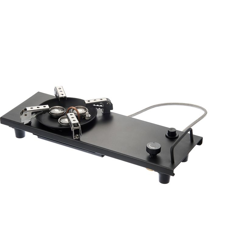 طقم طهي بورودو مع موقد مزدوج طاولة تخييم بلهب قابل للتعديل، إشعال كهربائي، محمول وسهل الحمل، تنظيف سهل بالمسح، طول خرطوم الغاز 65 سم، تصميم متعدد الوظائف - أسود