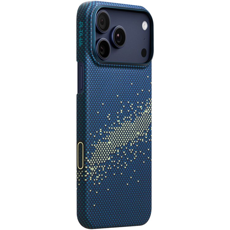 Pitaka Ultra-Slim Case for iPhone 17 Pro Max with Carbon Fiber Material, PitaTap, Scratch Protection, Lightweight Design, Easy Installation, Magsafe Compatibility - Milky Way Galaxy