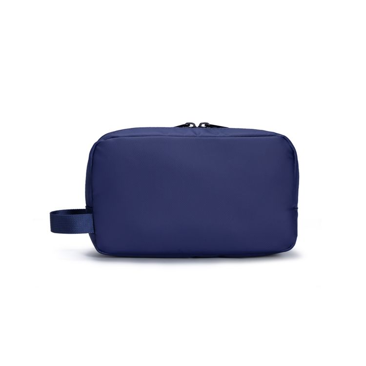 Porodo Ultralite Organizer Pouch with Dual Compartmnts, Zipper Closure, High-Quality Polyester Material, Water-Repellant Surface, Internal Mesh Pockets, Quick-Grab Handle, Compact Design - Navy Blue