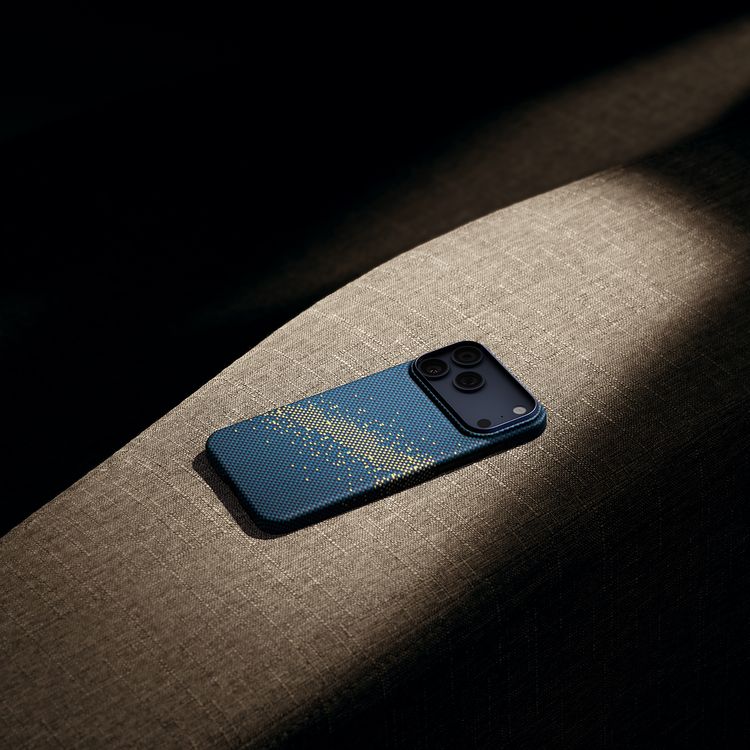 Pitaka Ultra-Slim Case for iPhone 17 Pro with Carbon Fiber Material, PitaTap, Scratch Protection, Lightweight Design, Easy Installation, Magsafe Compatibility - Milky Way Galaxy