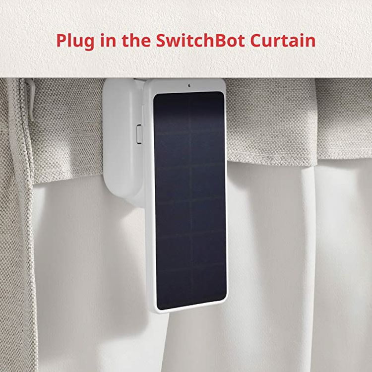 شاحن لوحة الطاقة الشمسية SwitchBot لستائر SwitchBot مع نماذج U/Rod/I، مستخدم لمدة 8 أشهر بشحن كامل، كابل Type-C بطول 60 سم - أبيض