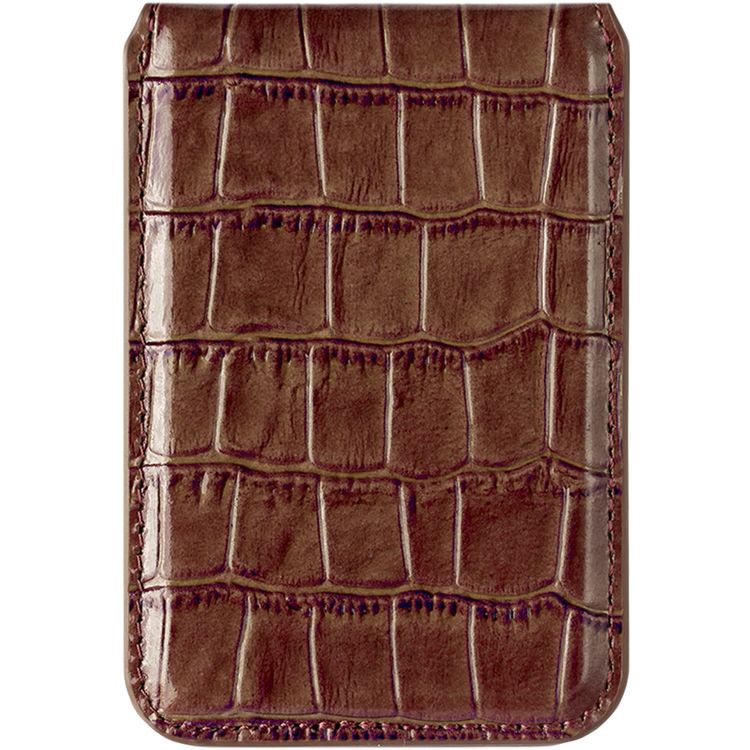 Green Lion Mag Wallet Holder with Genuine Leather Material, Phone Holder, Multiple Pockets, Powerful magnet, Strong & Slim Design - Brown
