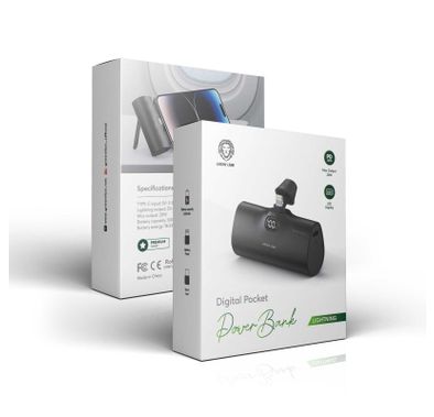 Green Lion Digital Pocket Power Bank - Black