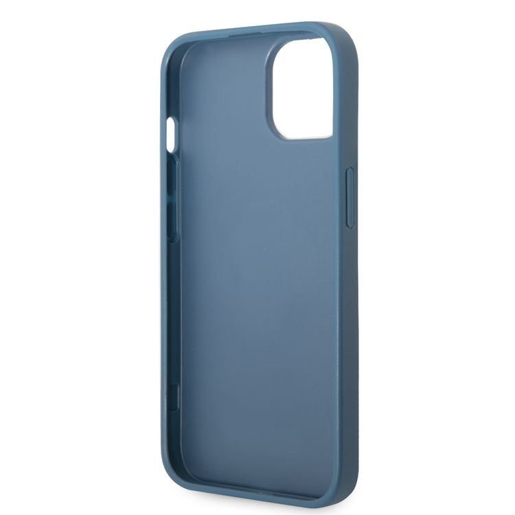 Guess PU Leather 4G Classic and Stylish Case with Big Metal Logo iPhone 14 Compatibility - Blue