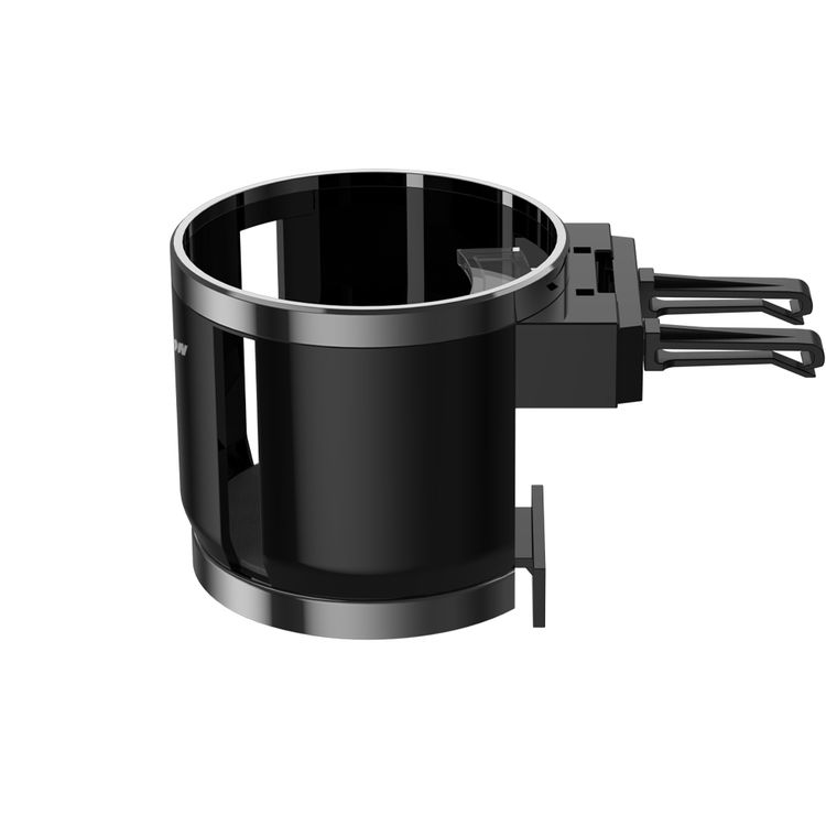 Green Lion Car Air Vent Cup Holder Organizer with 73mm Cup Diameter, 360° Airflow Friendly, Tool-Free Installation, Secure Grip Hold, Fits Horizontal Vent, Space-Saving Design, Spill-Free Driving, Quick Clip-On Mount, ABS + PC Material - Black