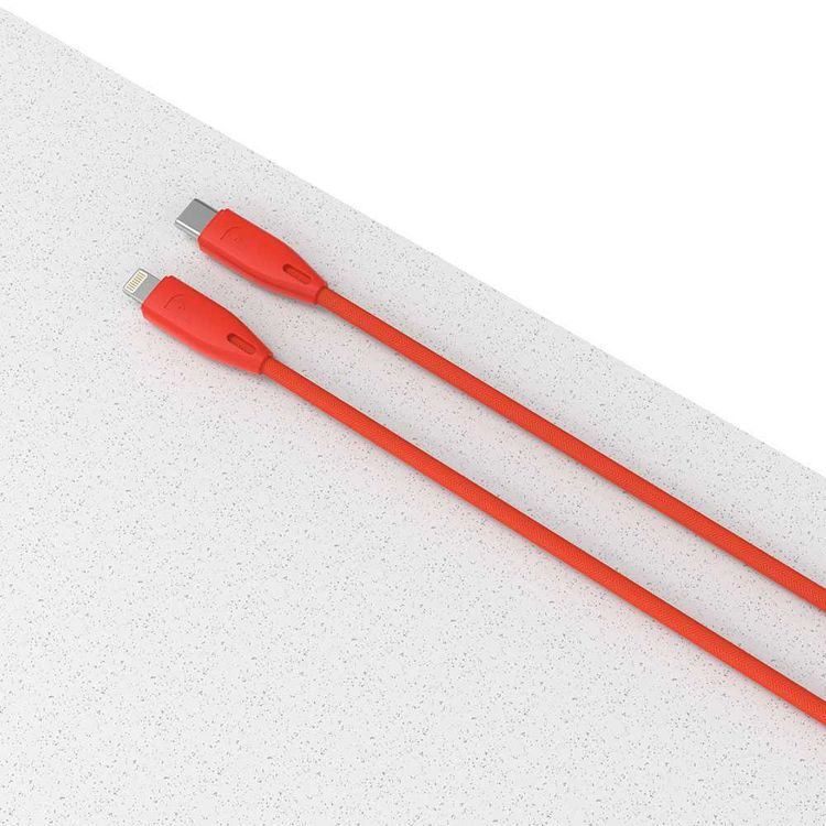 Powerology Fast Charging Cable, [MFi Certified] USB C to Lightning Braided Fast PD Charge 1.2 meter / 4 feet with iPhone 12 Pro Max/12 Mini/12, 11 Pro Max/11 Pro/11, XS Max/XS/XR/X, 8 Plus/8 (Red)