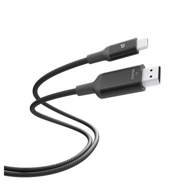 Powerology Power Sync Weave USB-C to HDMI Cable with 2m L...
