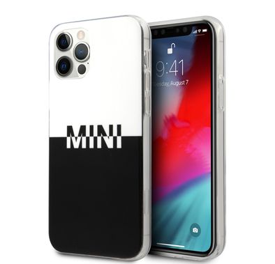 CG Mobile Mini Cooper PC/TPU Big Logo Hard Case Compatible for iPhone 12 / 12 Pro (6.1") Easy Access to All Ports, Shock-Absorption, Anti-Scratch, & Drop Protection Back Cover Suitable with Wireless Chargers Officially Licensed - Black