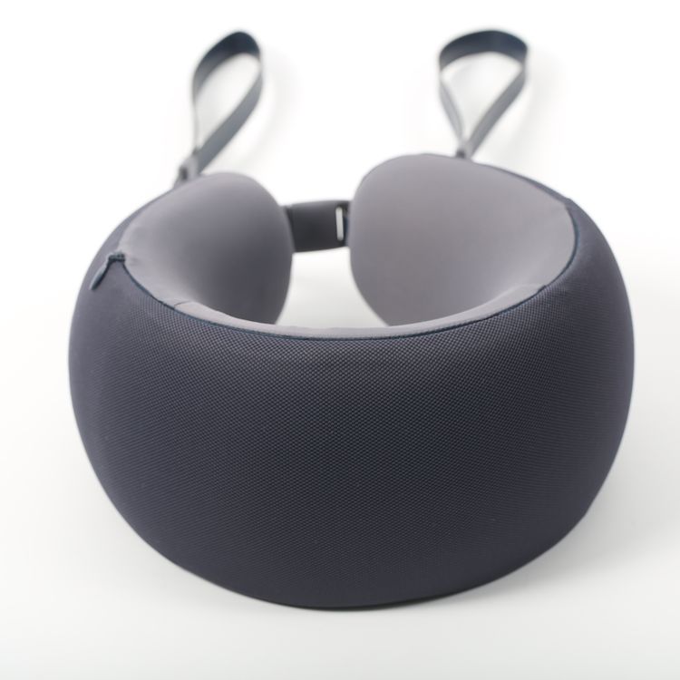 Green Lion Ergonomic Pillow with Neck Massager Function, Quick-Lock Buckle, Breathable Fabric, Quiet Operation, Heat Therapy, Easy to Clean, Powerful Motor, Type-C Charging - Gray