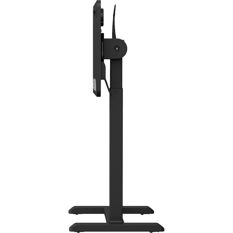 Porodo Bedside & Standing Desk for Tablet & Laptop with Cup Holder, Adjustable Height, 10kg Maximum Load, Hidden Wheel Design, Up to 90° Tilt Angle - Black