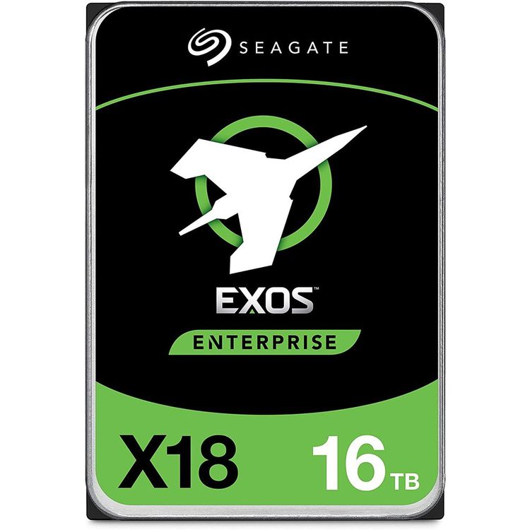 Seagate Exos X18 16TB Enterprise HDD - CMR 3.5 Inch Hyperscale SATA 6Gb/s, 7200 RPM, 512e and 4Kn FastFormat, Low Latency with Enhanced Caching
