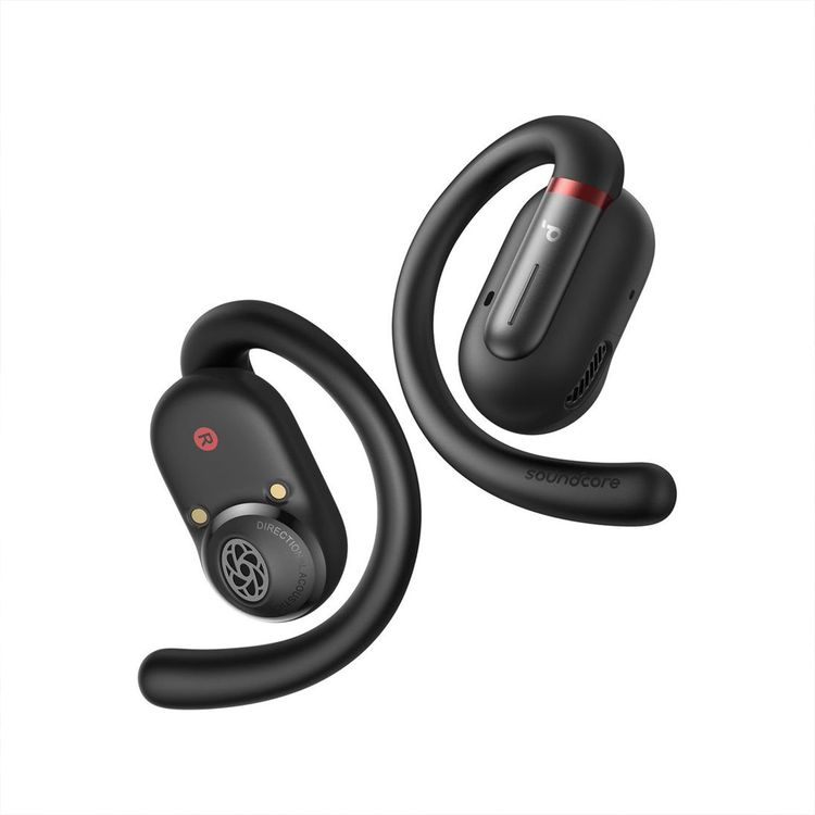 Soundcore V30i Open-Ear Earbuds, Deep Bass, Sweatproof, Dynamic Driver Type, 10 m Bluetooth Range, 12 Hours Play Time, 36 Hours Battery Life - Black