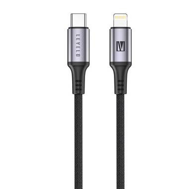 Levelo Otto USB-C to Lightning 30W Leather Cable, Tangle-...