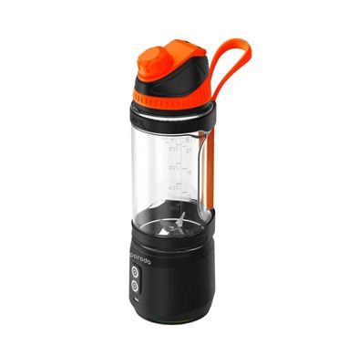 Porodo Lifestyle Dual Spin Clockwise & Reverse Portable Blender with 700mL Jar Capacity, 2000mAh x3 Battery Capacity, Stainless Steel Blades & ABS Material, 3 Hours Charging Time, 240W Power - Black
