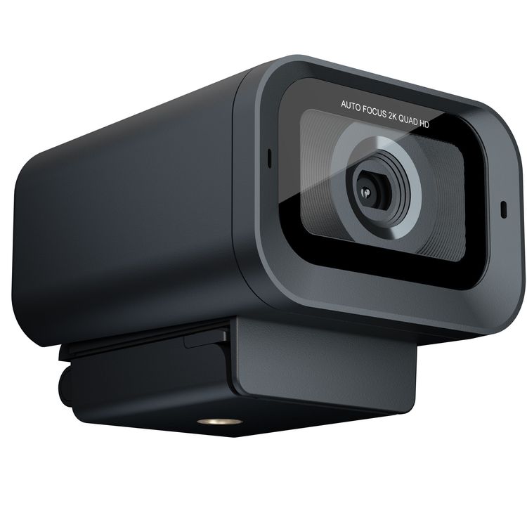 Porodo Gaming Auto Focus Webcam with Tripod, Built-in Microphone, Precise Focus, 80° Field of View, Plug & Play, USB Connection, Realtek Sensor & CPU - Black