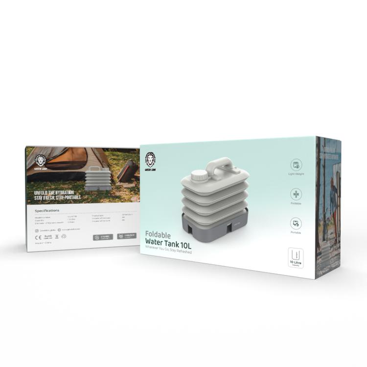 خزان مياه جرين ليون قابل للطي سعة 10 لتر - رمادي