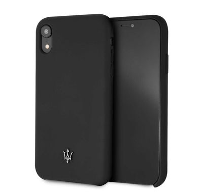 Maserati Silicone Hard Case for Apple iPhone Xr - Black