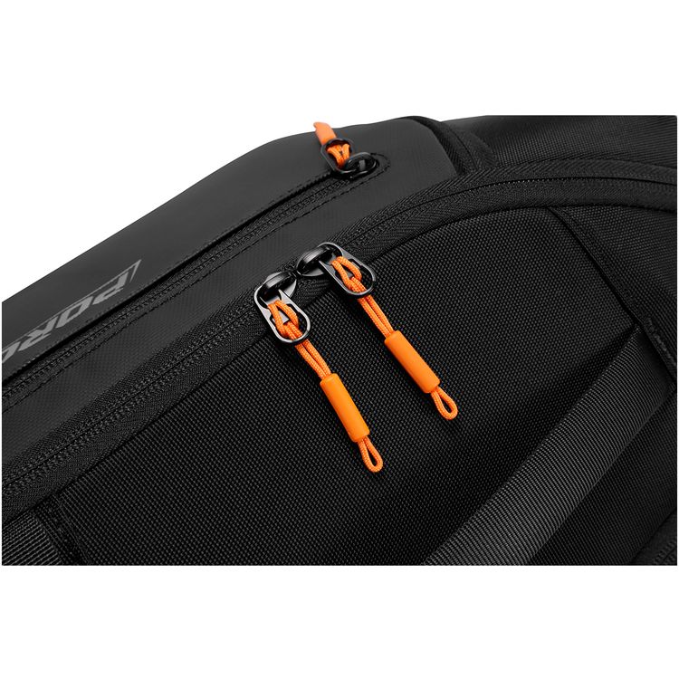Porodo Gaming PS5 Storage & Laptop Backpack with Water-Resistant Material, Console & Controllers Storage, Trolley Sleeve Design, Glasses Holder Strap, Type-C Charging Port  - Black