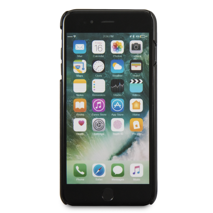 CG MOBILE Ferrari Heritage 488 Genuine Leather Hard Phone Case Compatible for iPhone 7 / 8 Plus | Shock & Scratch Resistant Mobile Case Officially Licensed - Black