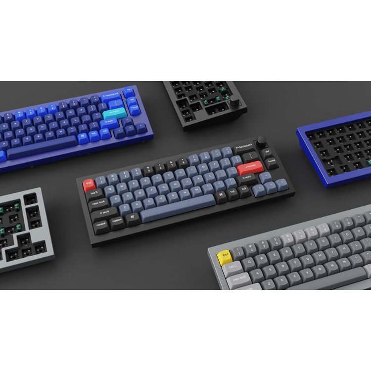 Keychron Q2 QMK Gateron G-PRO Mechanical Keyboard with Knob, RGB, Brown Switch & Custom Hot-swappable | Ergono  mic Design Gaming Keyboard - Navy Blue
