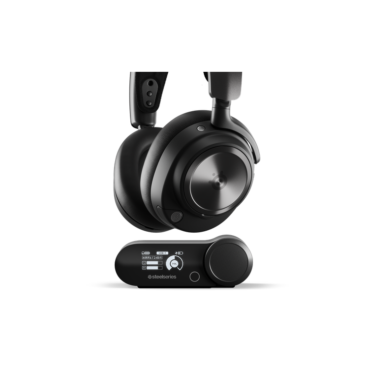 سماعة الألعاب اللاسلكية SteelSeries Arctis Pro - صوت عالي الدقة بدون فقدان + بلوتوث لجهاز PS4 والكمبيوتر الشخصي - أسود