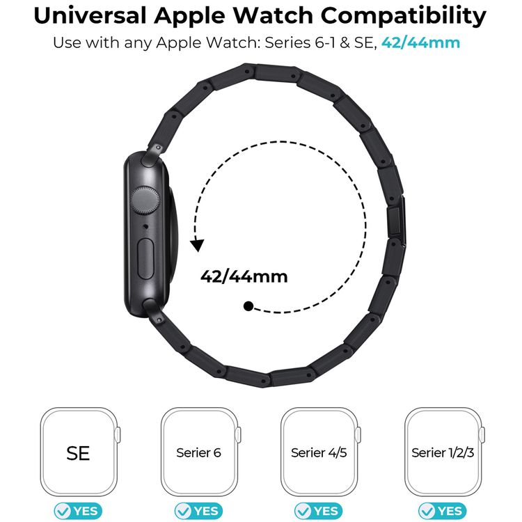 PITAKA Carbon Fiber Watch Band 100% Recycled Lightweight Durable Genuine Black Carbon Fiber for Apple Watch 42/44/45mm - Retro