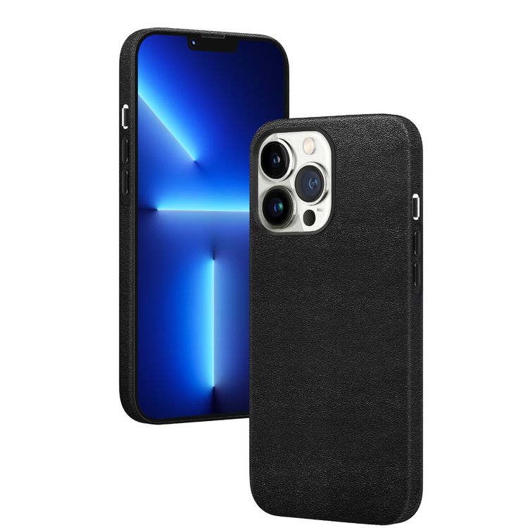 Green Lion Vegan Leather Case for iPhone 13 Pro Max ( 6.7" ),  Easy Access to All Ports, Anti-Scratch, Sweat & Waterproof, Shock-Absorption & Drop Protection - Black