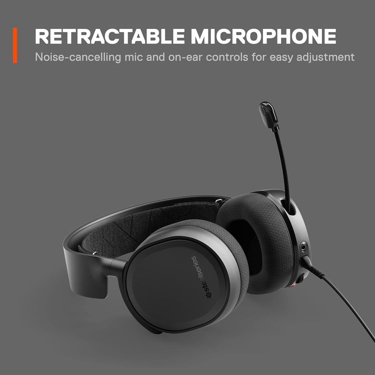 SteelSeries Arctis 3 (2019 Edition) All-Platform Gaming Headset for PC, PlayStation 4, Xbox One, Nintendo Switch, VR, Android, and iOS - White (PS4)