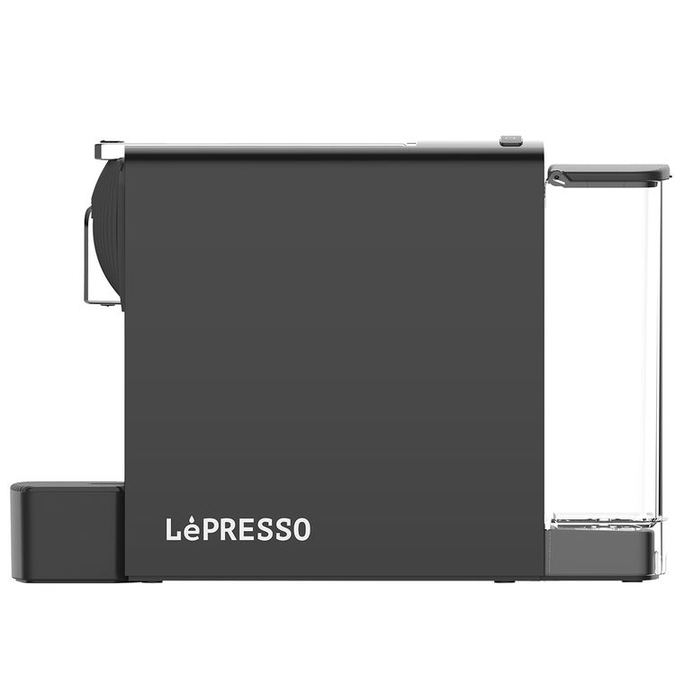 LePresso Baristo Espresso Machine with Powerful Italian Pump, 550mL Water Tank Capacity, 1200W Rated Power, Customizable Volume Control, Removable Drip Tray, Compatible with Nespresso Capsules - Black