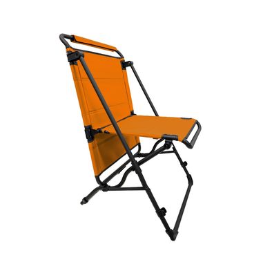Porodo Dual-Function Foldable Camping Chair & Table, Up to 120kg Chair Load Capacity, Quick Conversion, Easy Setup, Up to 20kg Table Load Capacity, Dual-Purpose Design - Orange