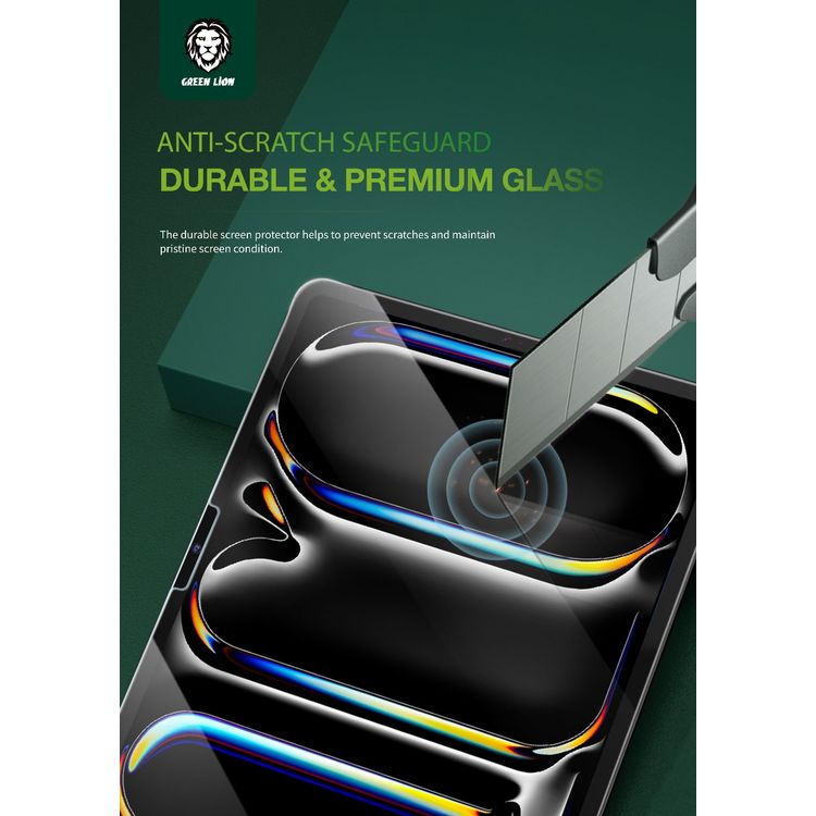 Green Lion iPad Screen Guard for iPad 10 (10.9") & iPad A16 (11"), Anti-Fingerprint, Oleophobic Coating, Anti-Scratch, Precise Touch, Anti-Broken - Clear