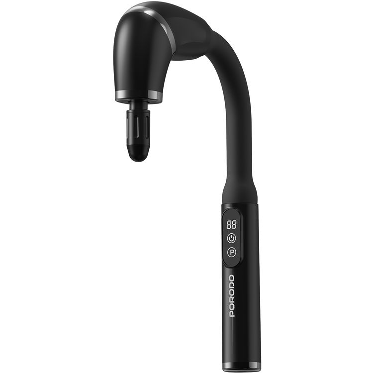 Porodo Lifestyle 4-Head Deep Massage with Intelligent LCD Display, U-Shaped Handle, 3-Therapeutic Modes, ABS Material, 2000mAh Battery Capacity, Type-C Charging Interface, Ultra-Quiet Operation, Portable & Ergonomic Design - Black