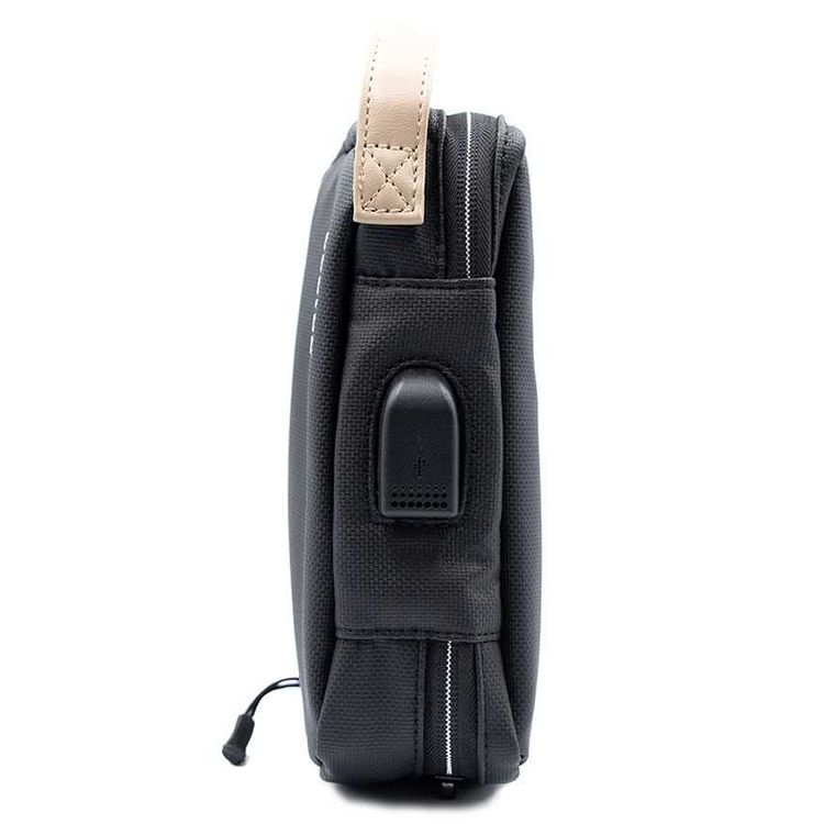 Porodo Convenient Leather Storage Bag 8.2" - Black