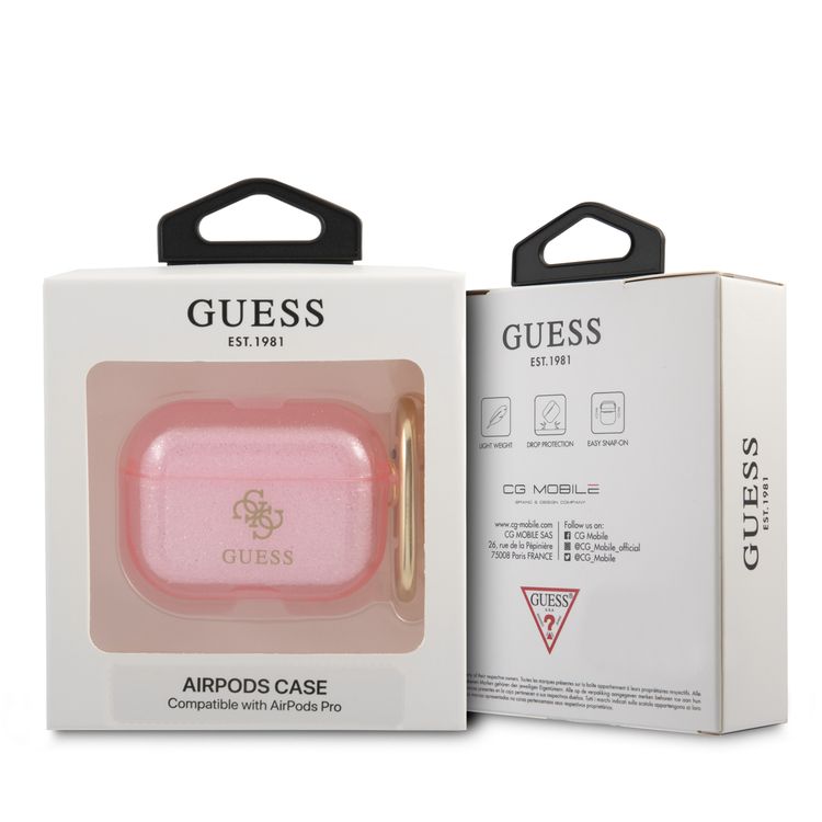 جراب سي جي موبايل من مادة البولي يوريثان الحراري ملون لامع مع حلقة متوافقة مع ايربودز برو مقاوم للخدش والسقوط ، غطاء واقٍ من السيليكون ومقاوم للغبار والامتصاص مناسب مع الشواحن اللاسلكية المرخصة رسميًا